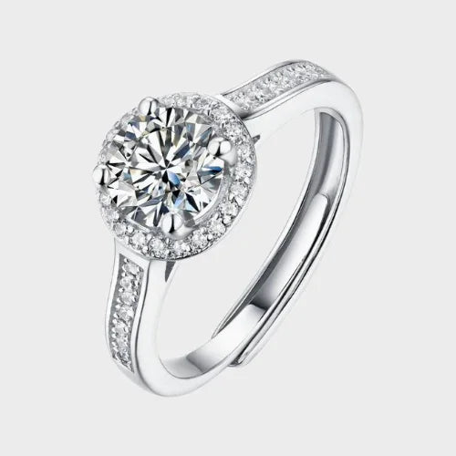 Moissanite Halo Ring
